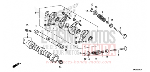 ARBRE A CAMES/SOUPAPE NC750XDK de 2019